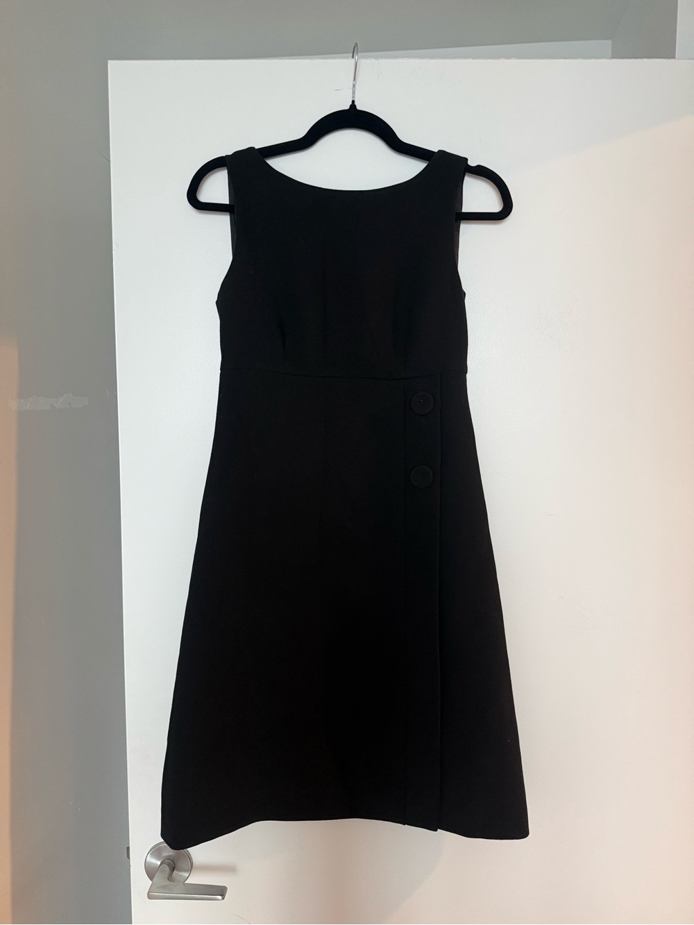 Prada Modern Classic Black Sleeveless A-Line Dress Size 38